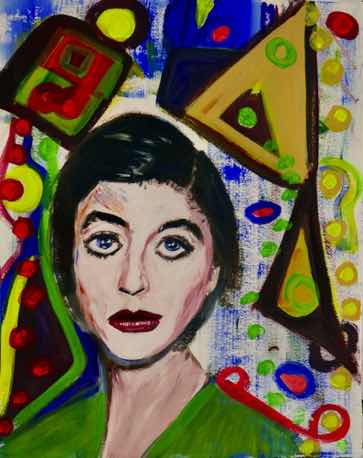Wondering, acrylic on paper, 20"x16" Wondering, acrylic on paper, 20"x16"