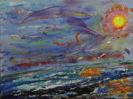 Black Sand Sunset, acrylic on canvas, 18"x24" Black Sand Sunset, acrylic on canvas, 18"x24"