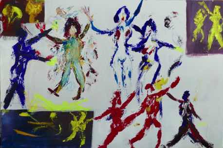 Myth Dancers 2, acrylic on canvas, 24"x36" Myth Dancers 2, acrylic on canvas, 24"x36"