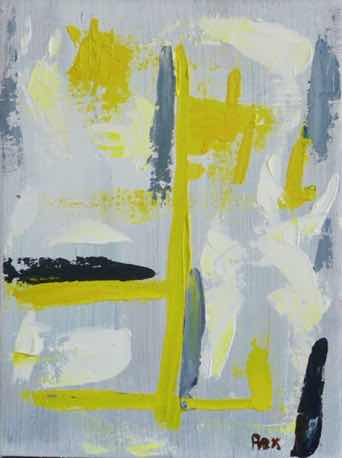 Deconstructing Calm, acrylic on canvas, 12"x9" Deconstructing Calm, acrylic on canvas, 12"x9"
