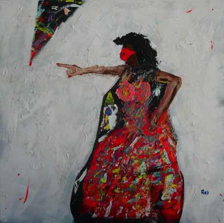 There is No Negative Space, acrylic on canvas, 30"x30" There is No Negative Space, acrylic on canvas, 30"x30"