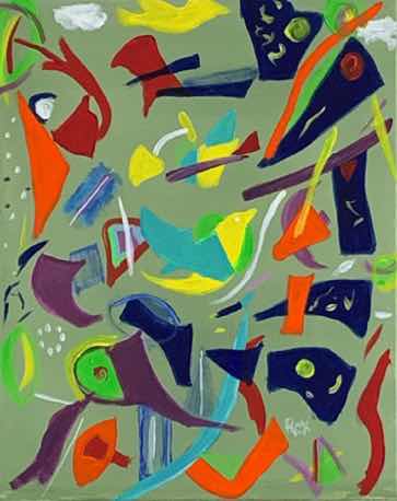 Kites, acrylic on canvas, 20"x16" Kites, acrylic on canvas, 20"x16"