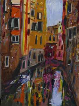 Venice in the Rough, acrylic on canvas, 24"x18"
