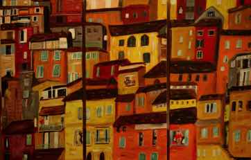Mediterranean Melody, acrylic on canvas, TRYPTIC, each panel 18"x36" Mediterranean Melody, acrylic on canvas, TRYPTIC, each panel 18"x36"