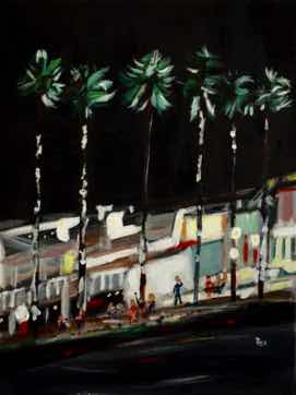 Bright Night Palm Springs, acrylic on canvas, 24"x18" Bright Night Palm Springs, acrylic on canvas, 24"x18"
