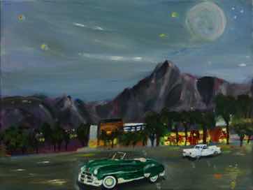 Moon Up Top Down, acrylic on canvas, 18"x24" Moon Up Top Down, acrylic on canvas, 18"x24"