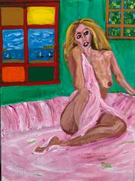 Leah in Pink, acrylic on canvas, 
24"x18"