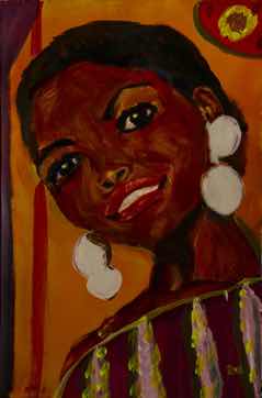 Sharona, acrylic on paper, 18"x12" Sharona, acrylic on paper, 18"x12"