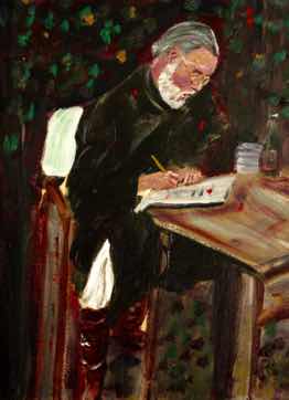 The Writer, acrylic on canvas, 16"x12" The Writer, acrylic on canvas, 16"x12"