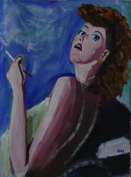 Oh, Hi there, acrylic on paper, 15"x11" Oh, Hi there, acrylic on paper, 15"x11"