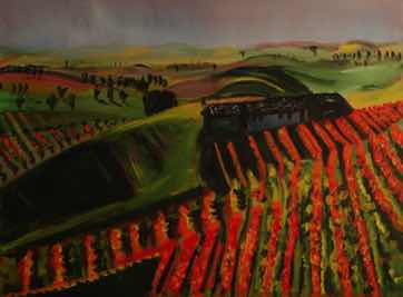 Italian Vineyards, acrylic on canvas, 30"x40" Italian Vineyards, acrylic on canvas, 30"x40"