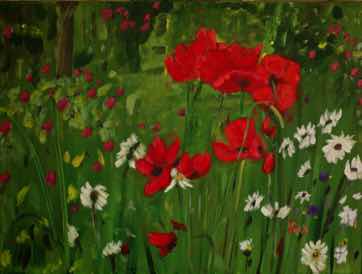 Poppy Profusion, acrylic on canvas, 18"x24" Poppy Profusion, acrylic on canvas, 18"x24"