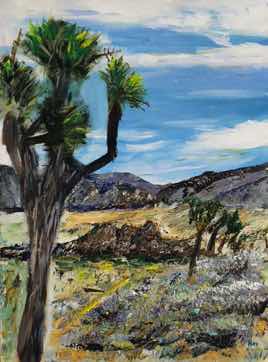 January in Joshua Tree, acrylic on canvas, 40"x30" January in Joshua Tree, acrylic on canvas, 40"x30"
