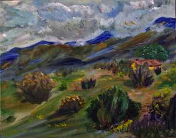 View From Roger's Studio, oil on canvas panel, 8"x10" View From Roger's Studio, oil on canvas panel, 8"x10"