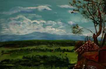 Italian Landscape, acrylic on canvas, 24"x36" Italian Landscape, acrylic on canvas, 24"x36"