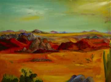 Desert Dreamscape, acrylic on canvas, 18"x24"
