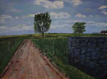 Two Trees in France, acrylic on canvas, 30"x40" Two Trees in France, acrylic on canvas, 30"x40"