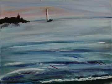 A Simple Sea, acrylic on canvas, 18"x24" A Simple Sea, acrylic on canvas, 18"x24"