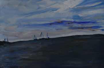 Slate of the Sea, acrylic on paper, 12"x18" Slate of the Sea, acrylic on paper, 12"x18"