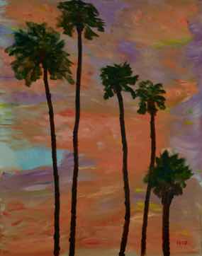 Palm Springs Sunrise, acrylic on canvas, 30"x24"