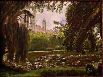 Central Park, oil on canvas, 12"x16"