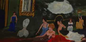 Waiting for Godette, acrylic on canvas, 18"x36" Waiting for Godette, acrylic on canvas, 18"x36"