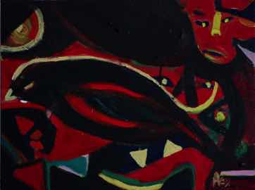 Blackbird tries on Shoes, acrylic on canvas, 12"x16" Blackbird tries on Shoes, acrylic on canvas, 12"x16"