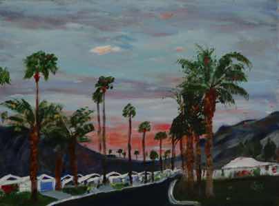 Mid-Century Sunrise, acrylic on canvas, 18"x24" Mid-Century Sunrise, acrylic on canvas, 18"x24"