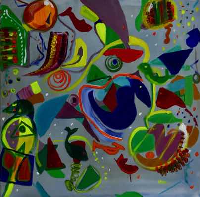 Menagerie, acrylic on canvas, 30"x30" Menagerie, acrylic on canvas, 30"x30"