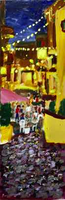 Evening in Le Lavandou, acrylic on canvas, 30"x10" Evening in Le Lavandou, acrylic on canvas, 30"x10"