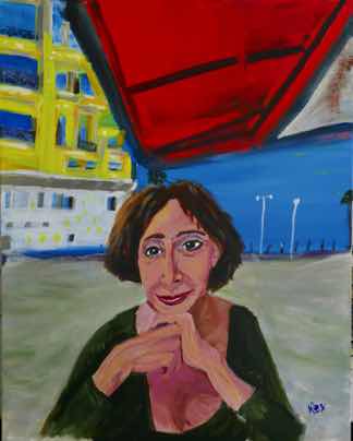 Michele in Cannes, acrylic on canvas, 40"x30" Michele in Cannes, acrylic on canvas, 40"x30"