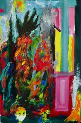 Out of Frustration, acrylic on paper, 18"x12" Out of Frustration, acrylic on paper, 18"x12"