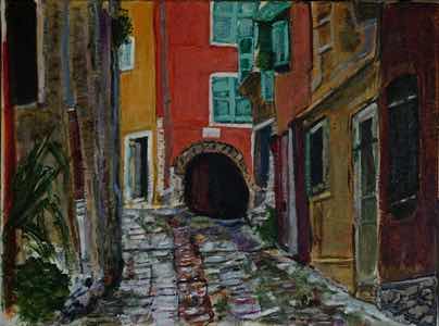 La Ruelle, acrylic on canvas, 12"x16" La Ruelle, acrylic on canvas, 12"x16"