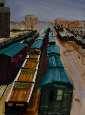 Hobo Heaven, acrylic on canvas, 24"x18" Hobo Heaven, acrylic on canvas, 24"x18"