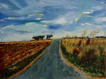 Walking to Van Gogh's Grave, acrylic on canvas, 30"x40" Walking to Van Gogh's Grave, acrylic on canvas, 30"x40"