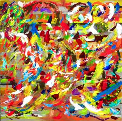 Primitive Heart, Fertile Mind, Dancing on the Tightrope of Time, acrylic on canvas, 30"x30" Primitive Heart, Fertile Mind, Dancing on the Tightrope of Time, acrylic on canvas, 30"x30"