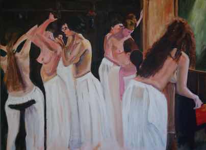 Ladies of the House, acrylic on canvas, 40"x30" Ladies of the House, acrylic on canvas, 40"x30"