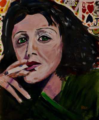 Regrets? No. Not Really, acrylic on watercolor paper, framed 22"x18 Regrets? No. Not Really, acrylic on watercolor paper, framed 22"x18