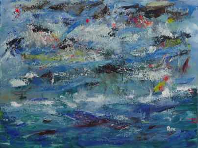 Sea Storm, acrylic on canvas, 18"x24"